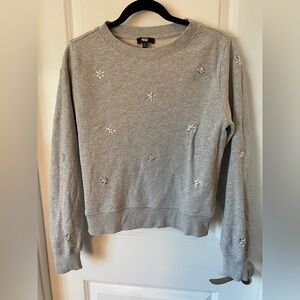 PAIGE Ordenna Embellished Cotton Sweatshirt - size M